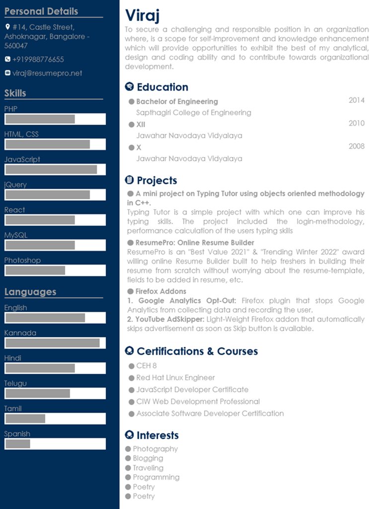 online resume maker pdf download